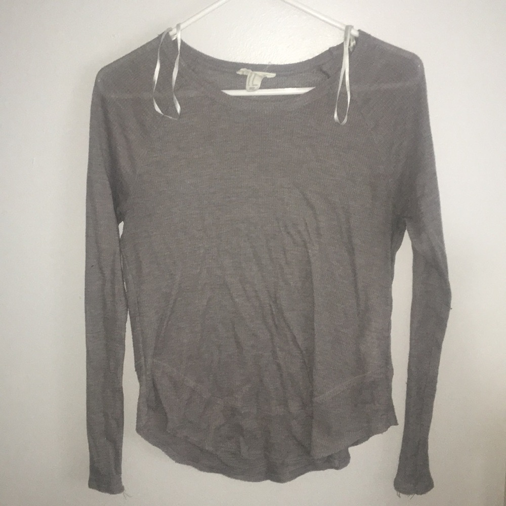 Grey Long Sleeve Thermal Top